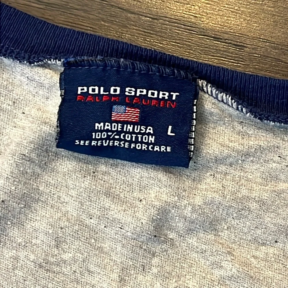 Polo Sport Ralph Lauren Ringer Star T Shirt vintage Made in USA Mens Size Large